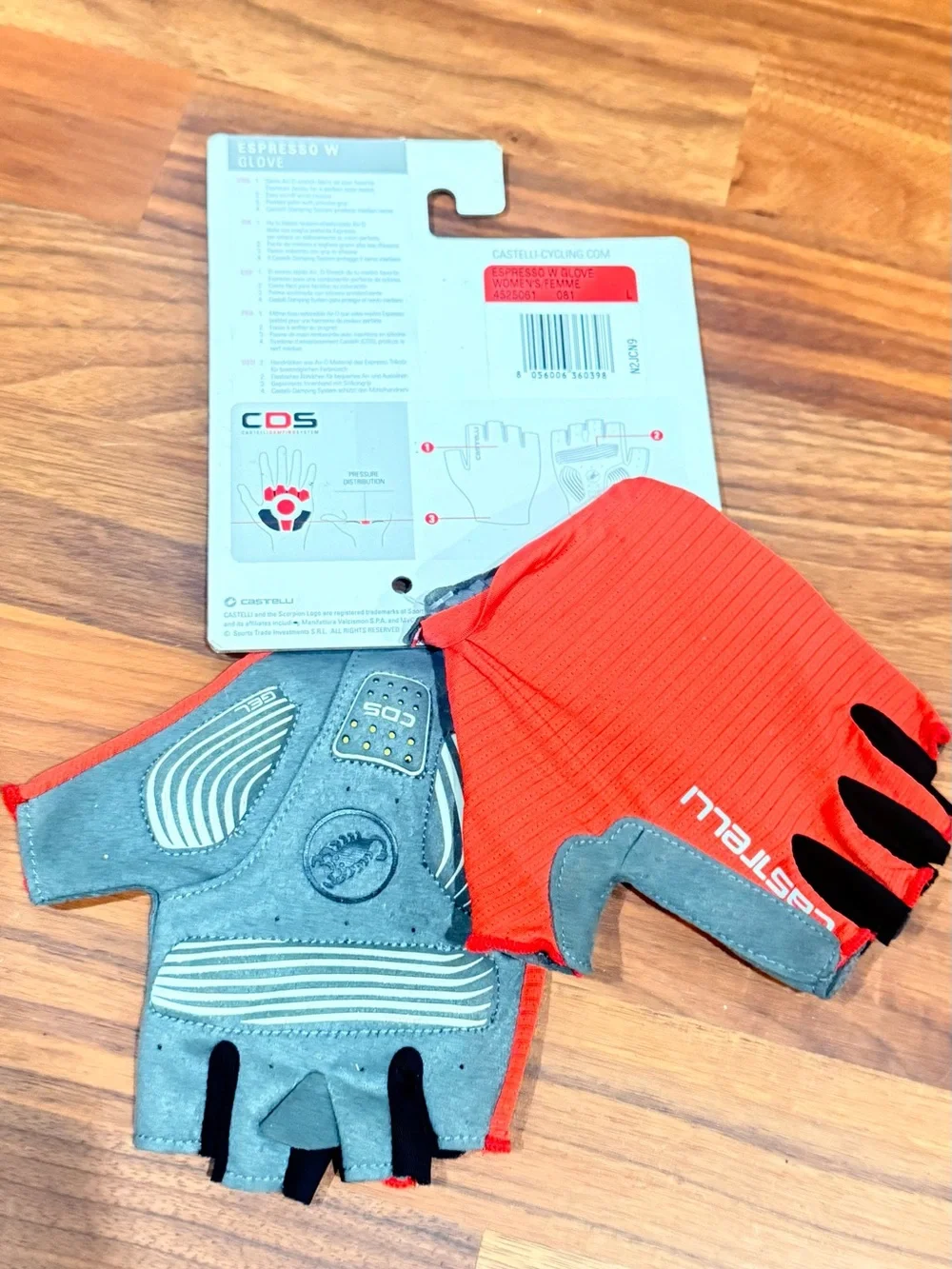 Castelli Espresso Gloves women’s Cycling (Hibiscus ) (L)  New
